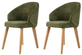 Set de scaune de sufragerie Bentley Green andLight Oak, 2 buc.
