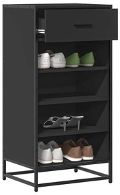 vidaXL Suport pentru pantofi negru 48x38x97,5 cm Lemn prelucrat