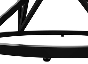 Masă rotundă de dining din MDF, Alb+Negru | Aosom Romania