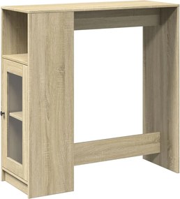 vidaXL Masă bar cu rafturi stejar sonoma 101x40x103,5cm lemn prelucrat