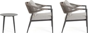 Set mobilier de grădină kaki/taupe din aluminiu pentru 2 persoane Millor – Bizzotto