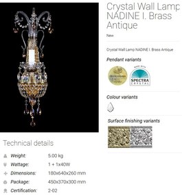 Aplica eleganta, design LUX Cristal Bohemia Exclusive NADINE I. CE -8003
