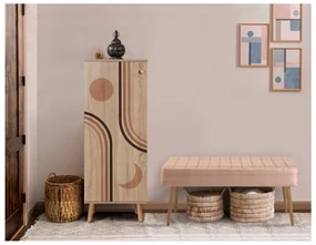 Mobilier hol Beside 33 (stejar sonoma + piatră). 1093998