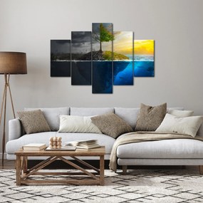 Tablou reprezentând două părți (150x105 cm)