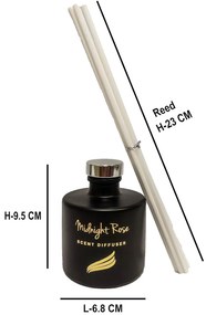 Odorizant camera cu betisoare MIDNIGHT ROSE, 100ml