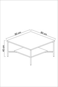 Set de mobilier pentru living Black, Alb- Negru
