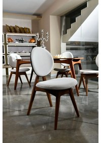 Set de scaune de sufragerie Touch Cream andWalnut, 2 buc.