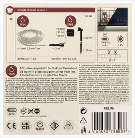 Paulmann 78896 - LED 0,3W IP44 bandă solară 3m 1,2V 1000 mAh
