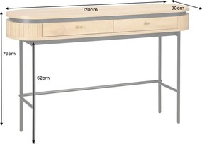 Consola cu furnir de stejar ATELIER 120cm