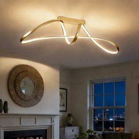 Brilagi-LED Lustră aplicată reglabilă TWISTER LED/60W/230V 3000-6000K auriu + telecomandă