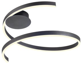 Redo 01-4012 - Plafonieră LED dimabilă SCROLL LED/38W/230V negru