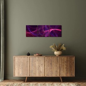 Tabloul abstract cu linii curbe (cu ceas) (90x30 cm)