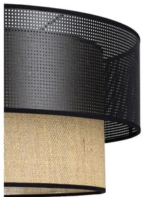 Lustră aplicată BORHO 1xE27/60W/230V negru/iută