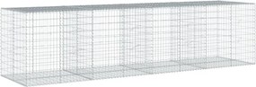 vidaXL Coș gabion cu capac, 400x100x100 cm, fier galvanizat