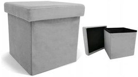 Taburet pliabil 30x30cm Perfect Light Grey
