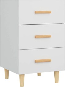 vidaXL Noptieră, alb, 40x40x66 cm, lemn compozit