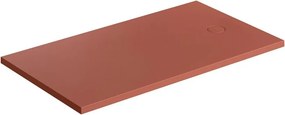 Cadita de dus compozit Omnires AquaRock M+ dreptunghiulara terracotta mat 90x140 cm