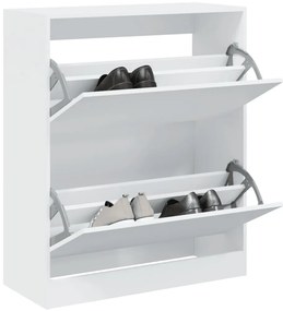 vidaXL Pantofar, alb, 80x34x96,5 cm, lemn compozit