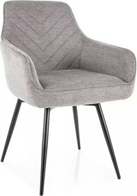 Scaun SERVIO, gri deschis - Brego 07, stofa clasica/metal, 55x45x88 cm