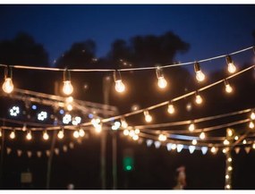 Lanț decorativ de exterior GIRLANDA 12 m 10xE27/15W/230V IP44
