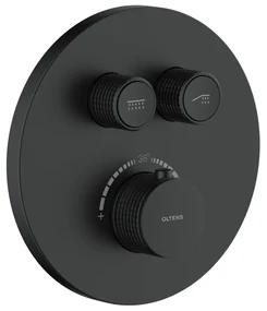 Oltens Onega baterie cadă-duș ascuns cu termostat negru mat 34601300