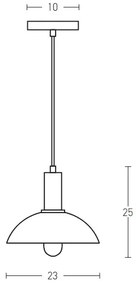 Lustră pe cablu Zambelis 180052 1xE27/40W/230V negru