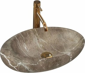 Lavoar stil piatra crem pe blat Rea Roxy Stone Nature 49 cm