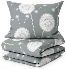 Lenjerie de pat din bumbac DANDELION BLEND gri Dimensiune lenjerie de pat: 70 x 90 cm | 140 x 200 cm