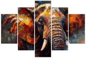 Tablou - Pictura unui elefant (150x105 cm)