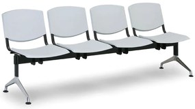 Bancă din plastic de design, 4 locuri, verde