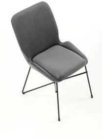 Scaun K454 catifea gri – H83 cm