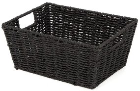 Coș împletit manua Compactor ETNA, 31 x 24x 14 cm, negru