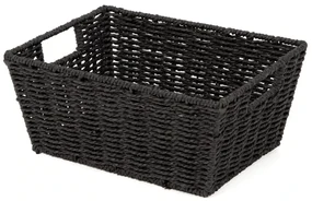 Coș împletit manua Compactor ETNA, 31 x 24x 14 cm, negru