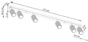 Spot auriu 6,5x117 cm Gleam – Sollux