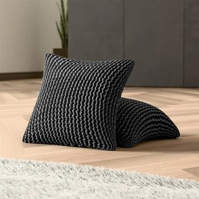 Huse bielastice COSTINA antracit feţe de pernă 2 buc (40 x 40 cm)