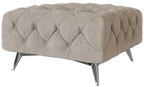 Taburet grej cu tapițerie din catifea Chelsea – Ropez