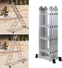 Scară pliabilă din aluminiu 6 în 1