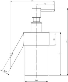 SILIA - Dozator de săpun montabil pe perete, Bronz Periat (ADI_C421)