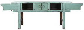 Consola, turcoaz, din lemn de ulm, Azure