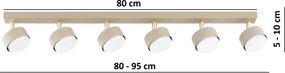 Brilagi - Spoturi LED RGB reglabile MONO 6xGX53/14W/230V Wi-Fi Tuya bej/auriu