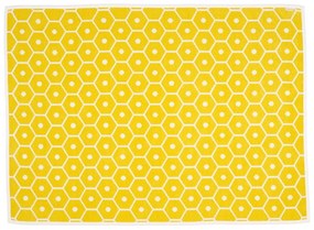 Pătură galbenă din amestesc de lână 140x180 cm Honey Lemon – Pappelina