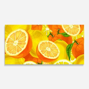 Panou Sticla Bucatarie, 60x120cm, Protectie aragaz, Antistropi, Termorezistent, Alimente, Fructe, Juicy Orange