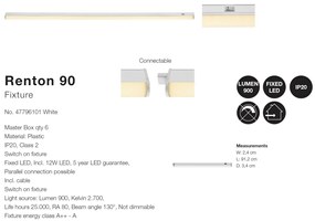 Aplica LED pentru mobila design liniar Renton 90 47796101 NL