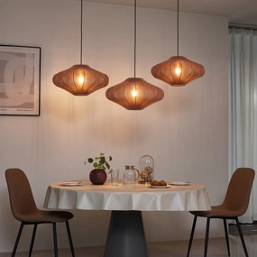 Lampă suspendată Japandi maro 50cm 3 lumini - Plu