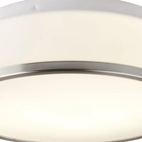 Plafoniera baie cu protectie IP44 Cheese 29cm, argintiu satinat
