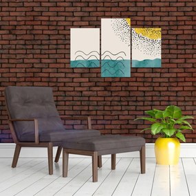 Tablou - pictură abstractă de plajă N⁰1 (90x60 cm)