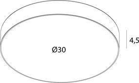 Plafoniera LED baie cu protectie IP44, Plastic, Negru, Lumos 30cm