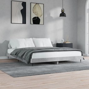 832257 vidaXL Cadru de pat, gri beton, 120x200 cm, lemn prelucrat