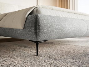 Pat matrimonial 180 cm Octave 180B (cu somieră) (gri + negru). 1099938