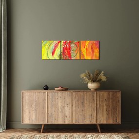 Tablou cu abstracție- pictura (cu ceas) (90x30 cm)